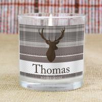 Personalised Highland Stag Scented Jar Candle Extra Image 1 Preview